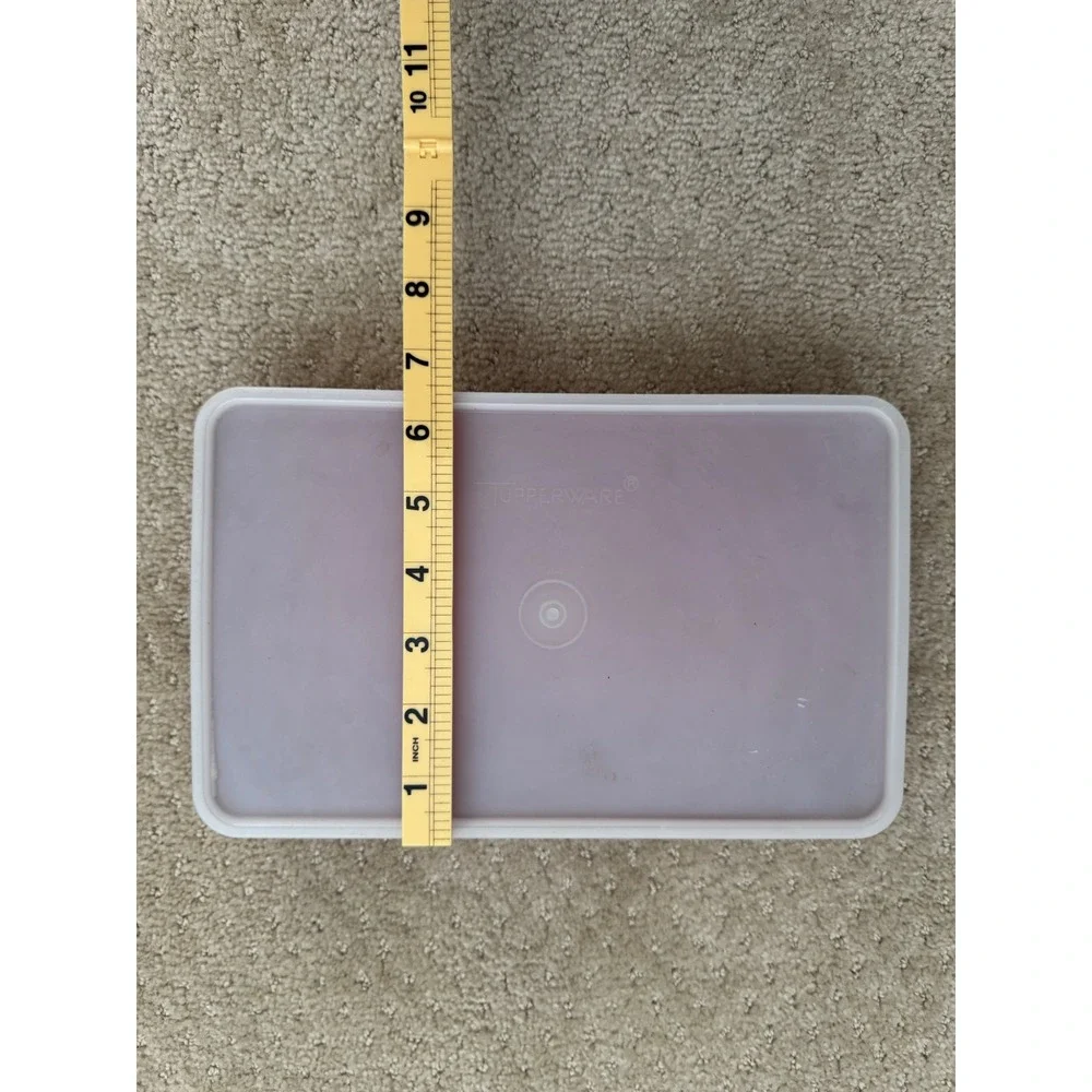 Vintage 1980's Tupperware Red Bacon Deli Keeper Rectangular Container with Lid